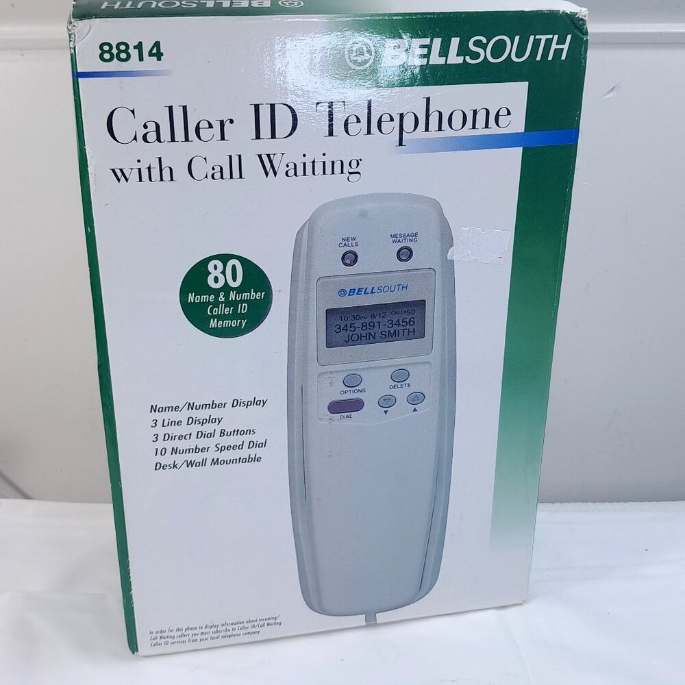 NEW BellSouth Telephone Caller ID Corded Phone call waiting bell south 8814